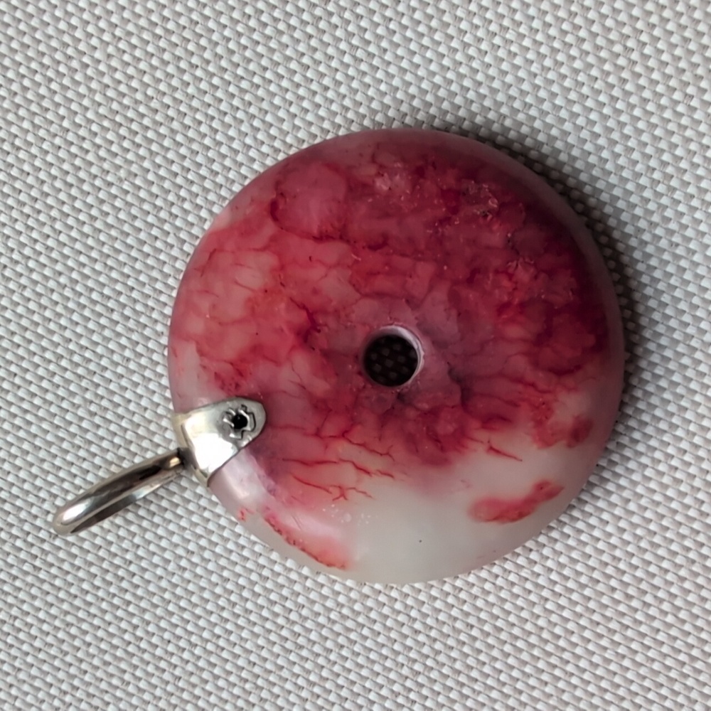 Red and White Jade Pendant